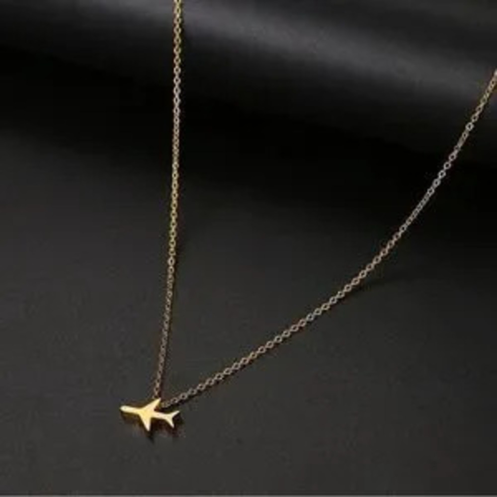 Dainty Airplane?Necklace, Travel Necklace, Gold Plane Necklace | , Travel